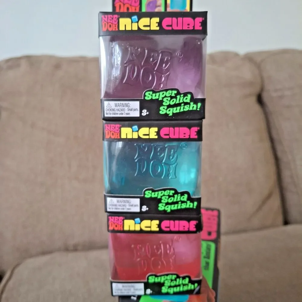 Authentic Schylling Needoh Nice Cube Lot of 3 Colors Pink Blue Purple